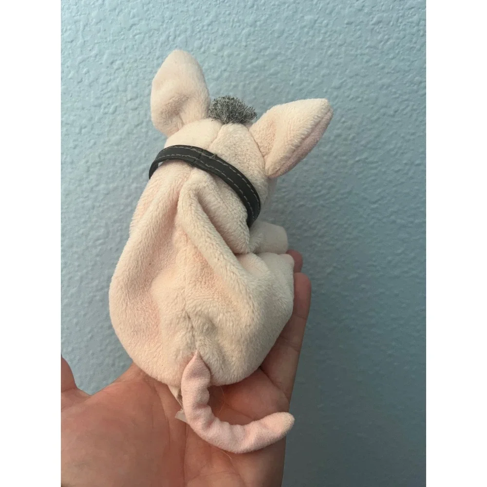 Vintage Babe The Sheep‎ Pig Plush Bean Bag Toy with Collar and Name Tag Pink
